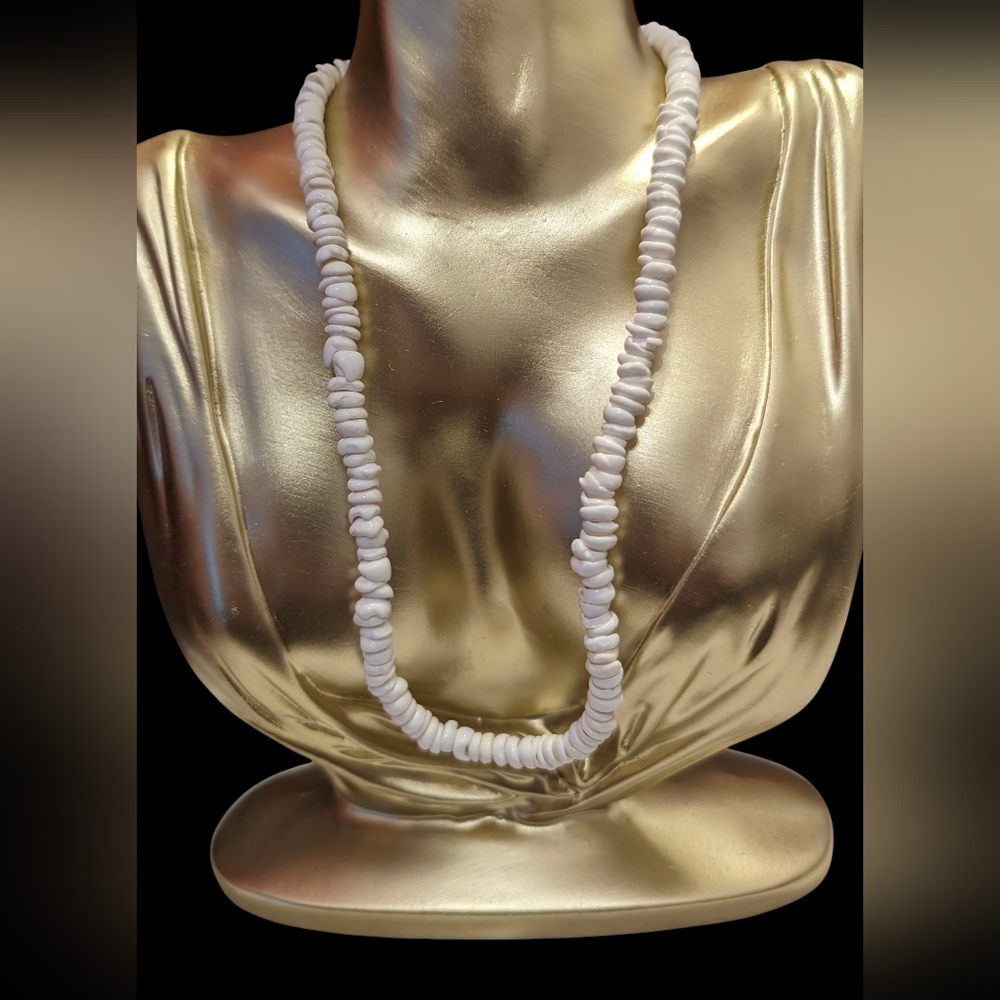 White puka shell necklace.